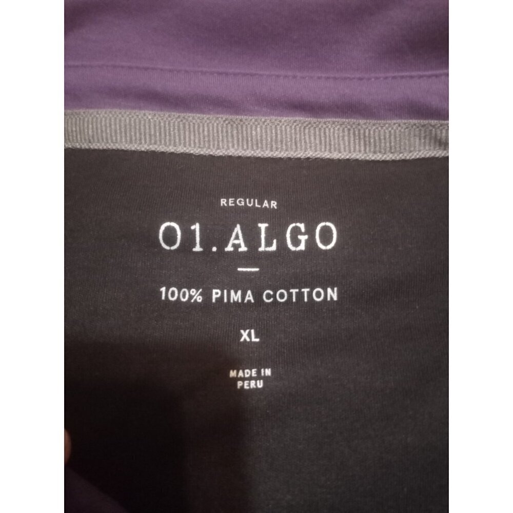 New 01. Algo Polo Shirt Mens Size XL Golf Purple Pima Cotton Short Sleeve - Picture 8 of 11
